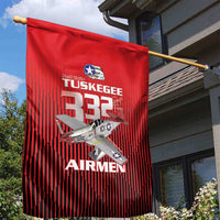 Tuskegee Red Tails Airmen Garden Flag P-51 Mustang 332nd Fighter Group - Black Red - Wonder Print Shop