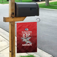 Tuskegee Red Tails Airmen Garden Flag P-51 Mustang 332nd Fighter Group - Black Red - Wonder Print Shop