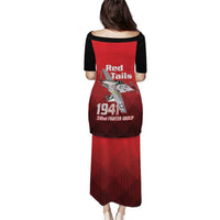 Tuskegee Red Tails Airmen Puletasi P-51 Mustang 332nd Fighter Group - Black Red - Wonder Print Shop