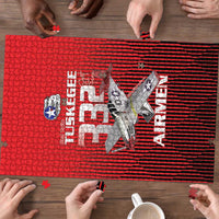 Tuskegee Red Tails Airmen Puzzle P-51 Mustang 332nd Fighter Group - Black Red - Wonder Print Shop