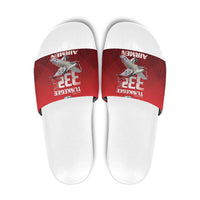 Tuskegee Red Tails Airmen Slide Sandals P-51 Mustang 332nd Fighter Group - Black Red - Wonder Print Shop