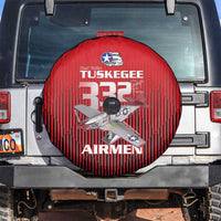 Tuskegee Red Tails Airmen Spare Tire Cover P-51 Mustang 332nd Fighter Group - Black Red - Wonder Print Shop