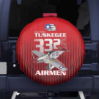 Tuskegee Red Tails Airmen Spare Tire Cover P-51 Mustang 332nd Fighter Group - Black Red - Wonder Print Shop