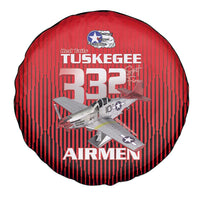Tuskegee Red Tails Airmen Spare Tire Cover P-51 Mustang 332nd Fighter Group - Black Red - Wonder Print Shop
