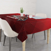 Tuskegee Red Tails Airmen Tablecloth P-51 Mustang 332nd Fighter Group - Black Red - Wonder Print Shop