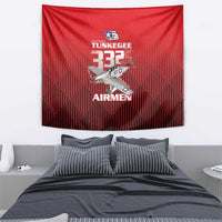 Tuskegee Red Tails Airmen Tapestry P-51 Mustang 332nd Fighter Group - Black Red - Wonder Print Shop