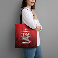 Tuskegee Red Tails Airmen Tote Bag P-51 Mustang 332nd Fighter Group - Black Red - Wonder Print Shop