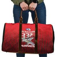 Tuskegee Red Tails Airmen Travel Bag P-51 Mustang 332nd Fighter Group - Black Red - Wonder Print Shop