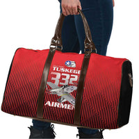 Tuskegee Red Tails Airmen Travel Bag P-51 Mustang 332nd Fighter Group - Black Red - Wonder Print Shop