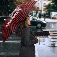 Tuskegee Red Tails Airmen Umbrella P-51 Mustang 332nd Fighter Group - Black Red - Wonder Print Shop