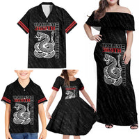 Harlem Hellfighters Family Matching Off Shoulder Maxi Dress and Hawaiian Shirt 369th Infantry Regiment - Wonder Print Shop