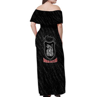 Harlem Hellfighters Off Shoulder Maxi Dress 369th Infantry Regiment - Wonder Print Shop
