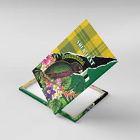 Personalised Dominica Independence Day Canvas Wall Art Sisserou Parrot With Tropical Flowers - Wonder Print Shop