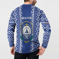 Personalised Cape Verde Button Sweatshirt Grey Headed Kingfisher - Coat Of Arms - Wonder Print Shop