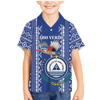Personalised Cape Verde Family Matching Mermaid Dress and Hawaiian Shirt Grey Headed Kingfisher - Coat Of Arms - Wonder Print Shop