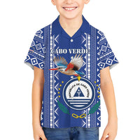 Personalised Cape Verde Family Matching Tank Maxi Dress and Hawaiian Shirt Grey Headed Kingfisher - Coat Of Arms - Wonder Print Shop