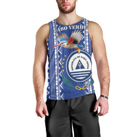 Personalised Cape Verde Men Tank Top Grey Headed Kingfisher - Coat Of Arms - Wonder Print Shop