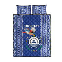 Personalised Cape Verde Quilt Bed Set Grey Headed Kingfisher - Coat Of Arms - Wonder Print Shop