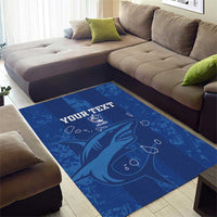 Custom Cape Verde Football Area Rug Go Champions Tubaroes Azuis - Wonder Print Shop