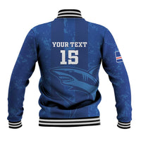 Custom Cape Verde Football Baseball Jacket Go Champions Tubaroes Azuis - Wonder Print Shop