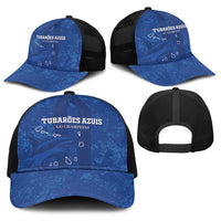 Cape Verde Football Baseball Net Cap Go Champions Tubaroes Azuis - Wonder Print Shop