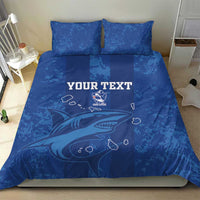 Custom Cape Verde Football Bedding Set Go Champions Tubaroes Azuis - Wonder Print Shop