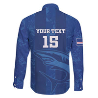 Custom Cape Verde Football Family Matching Mermaid Dress and Hawaiian Shirt Go Champions Tubaroes Azuis - Wonder Print Shop