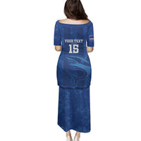 Custom Cape Verde Football Family Matching Puletasi and Hawaiian Shirt Go Champions Tubaroes Azuis - Wonder Print Shop