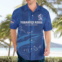 Custom Cape Verde Football Hawaiian Shirt Go Champions Tubaroes Azuis - Wonder Print Shop
