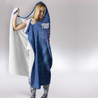 Custom Cape Verde Football Hooded Blanket Go Champions Tubaroes Azuis
