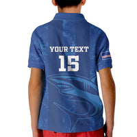Custom Cape Verde Football Kid Polo Shirt Go Champions Tubaroes Azuis - Wonder Print Shop