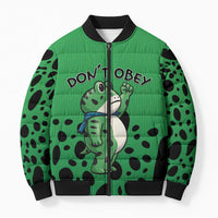 Don't Obey Portland Frog Protest Bomber Puffer Jacket Anti-Fascism - Wonder Print Shop