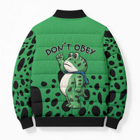 Don't Obey Portland Frog Protest Bomber Puffer Jacket Anti-Fascism - Wonder Print Shop