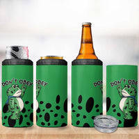 Don't Obey Portland Frog Protest 4 in 1 Can Cooler Tumbler Anti-Fascism - Wonder Print Shop
