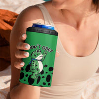 Don't Obey Portland Frog Protest 4 in 1 Can Cooler Tumbler Anti-Fascism - Wonder Print Shop