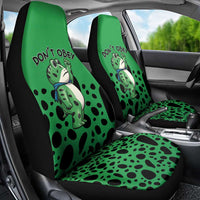 Don't Obey Portland Frog Protest Car Seat Cover Anti-Fascism - Wonder Print Shop