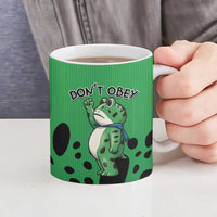 Don't Obey Portland Frog Protest Ceramic Mug Anti-Fascism - Wonder Print Shop