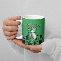 Don't Obey Portland Frog Protest Ceramic Mug Anti-Fascism - Wonder Print Shop