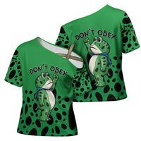 Don't Obey Portland Frog Protest Cross Shoulder Shirt Anti-Fascism - Wonder Print Shop