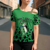 Don't Obey Portland Frog Protest Cross Shoulder Shirt Anti-Fascism - Wonder Print Shop