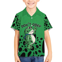 Don't Obey Portland Frog Protest Family Matching Off Shoulder Maxi Dress and Hawaiian Shirt Anti-Fascism - Wonder Print Shop