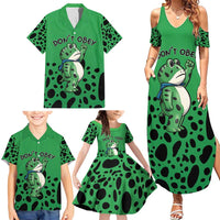 Don't Obey Portland Frog Protest Family Matching Summer Maxi Dress and Hawaiian Shirt Anti-Fascism - Wonder Print Shop
