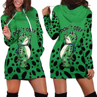 Don't Obey Portland Frog Protest Hoodie Dress Anti-Fascism - Wonder Print Shop
