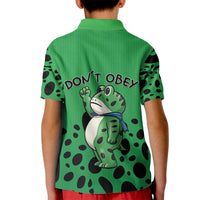 Don't Obey Portland Frog Protest Kid Polo Shirt Anti-Fascism - Wonder Print Shop