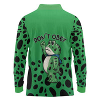 Don't Obey Portland Frog Protest Long Sleeve Polo Shirt Anti-Fascism - Wonder Print Shop