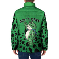 Don't Obey Portland Frog Protest Padded Jacket Anti-Fascism - Wonder Print Shop