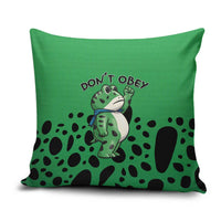 Don't Obey Portland Frog Protest Pillow Cover Anti-Fascism - Wonder Print Shop