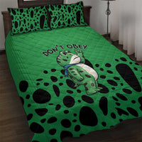 Don't Obey Portland Frog Protest Quilt Bed Set Anti-Fascism - Wonder Print Shop