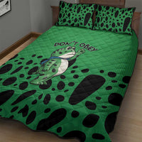 Don't Obey Portland Frog Protest Quilt Bed Set Anti-Fascism - Wonder Print Shop