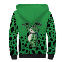 Don't Obey Portland Frog Protest Sherpa Hoodie Anti-Fascism - Wonder Print Shop